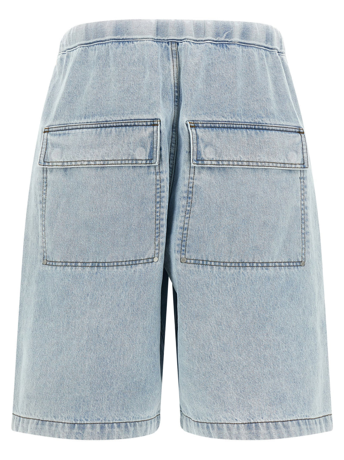 Blue Cotton Bermuda Shorts
