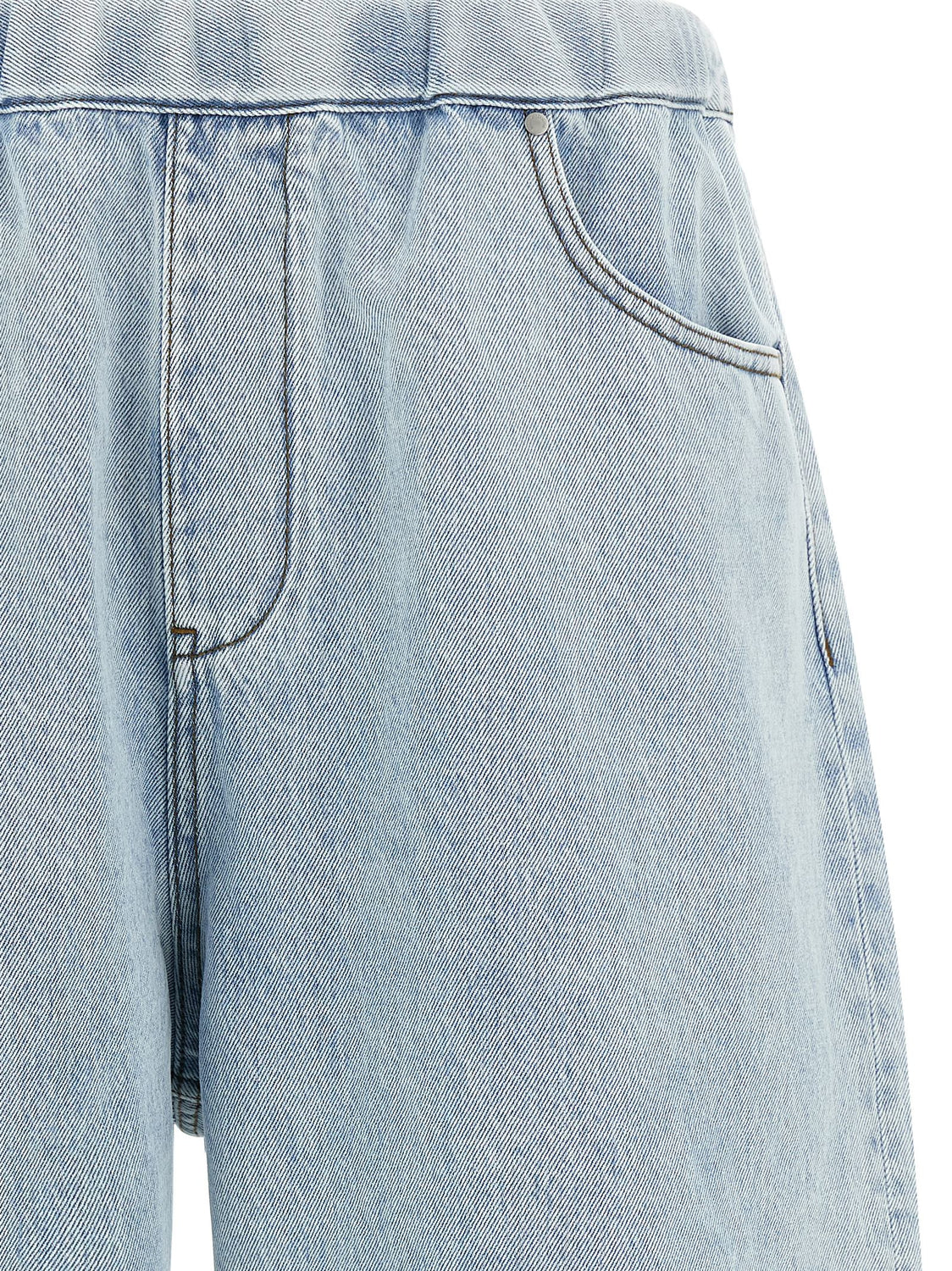 Blue Cotton Bermuda Shorts