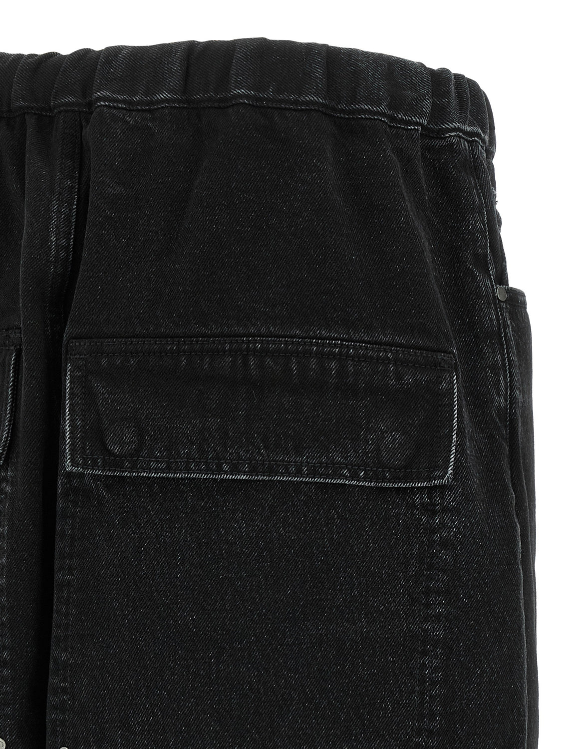 Black Cotton Bermuda Shorts