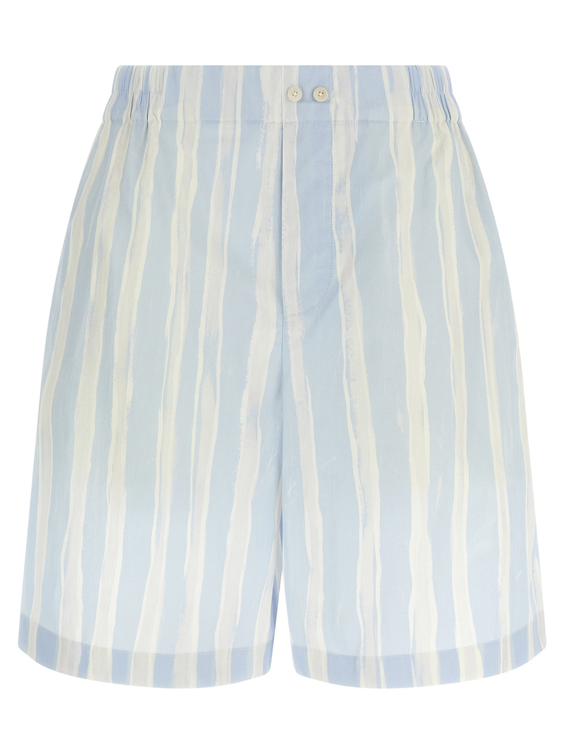 Blue Linen Bermuda Shorts