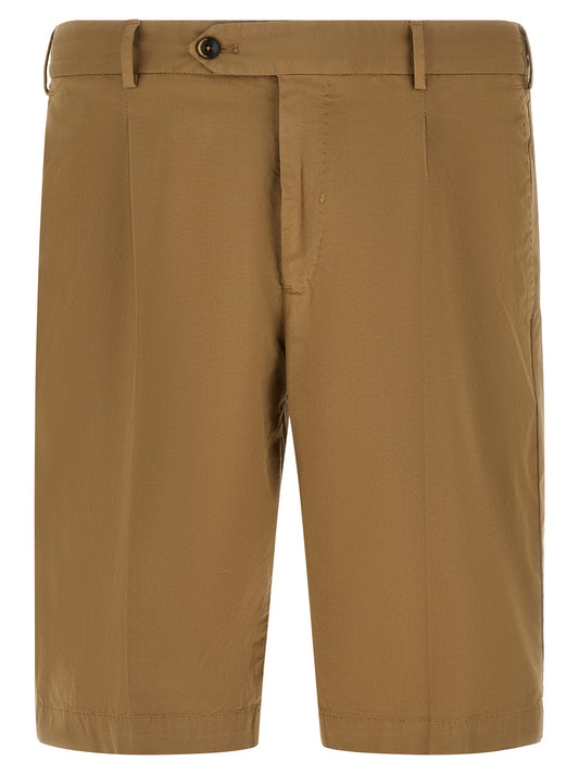 Beige Cotton Bermuda Shorts