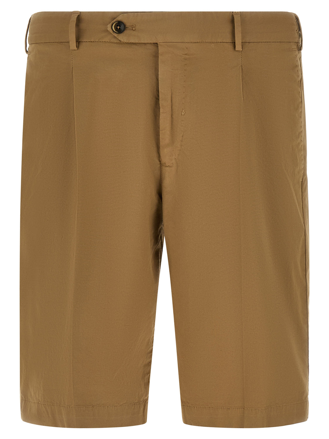 Beige Cotton Bermuda Shorts