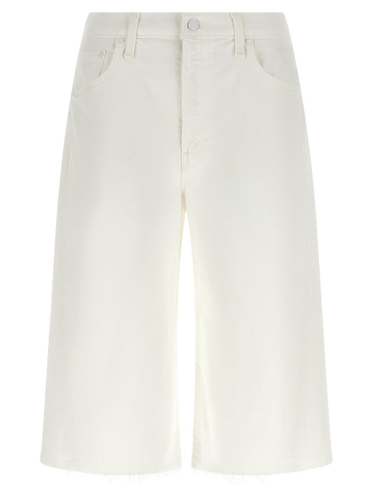White Cotton Bermuda Shorts