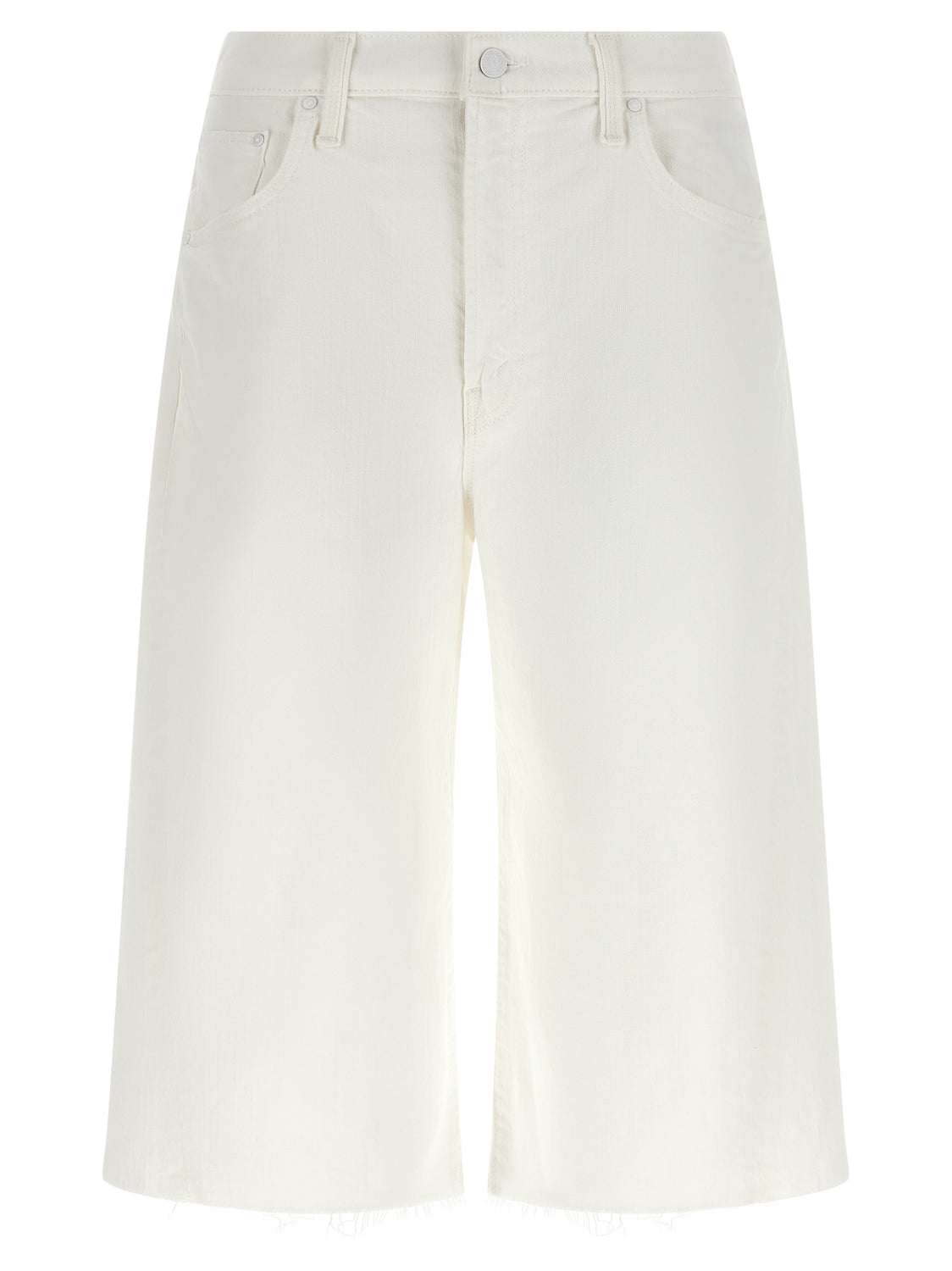 White Cotton Bermuda Shorts