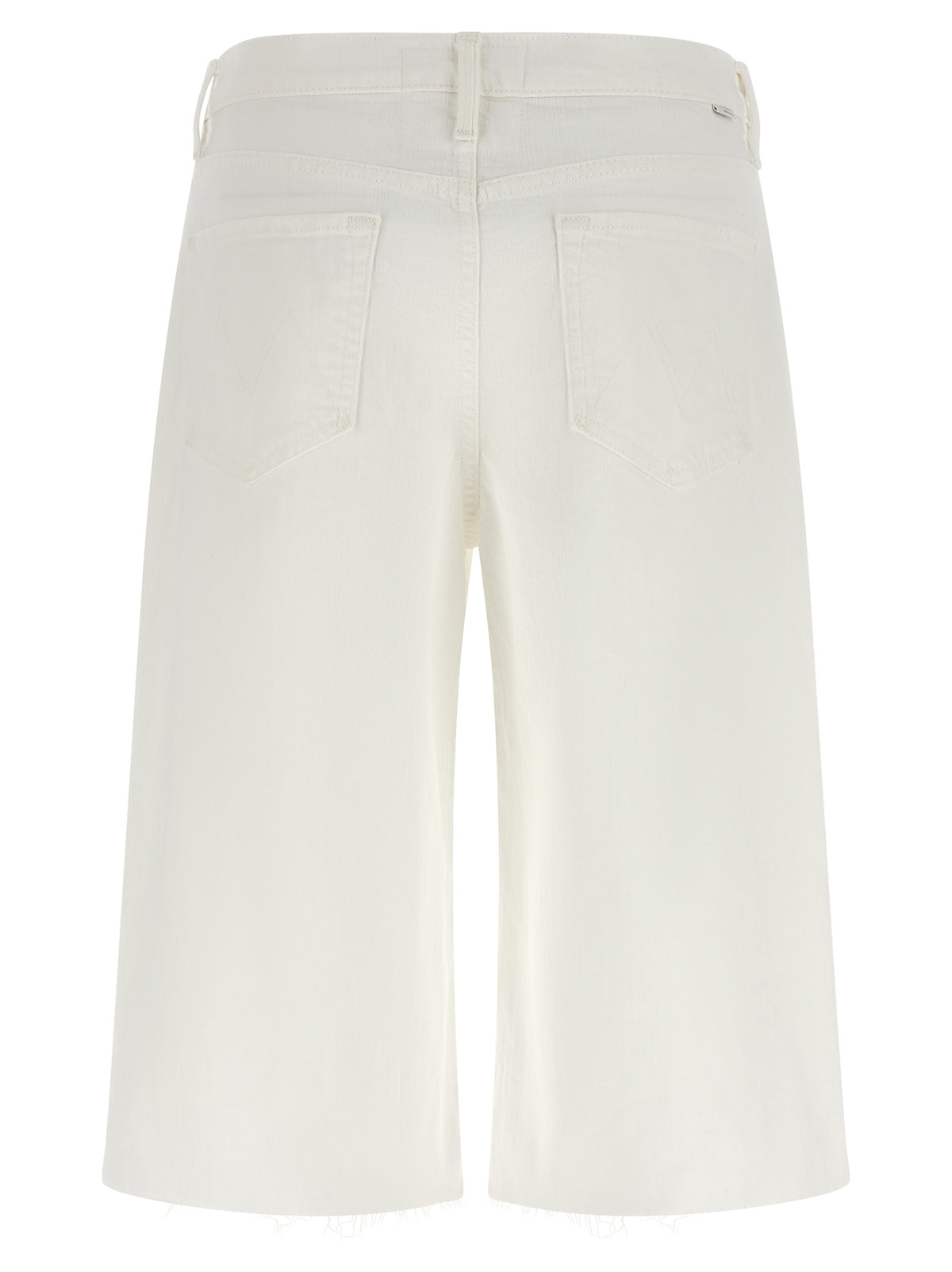 White Cotton Bermuda Shorts