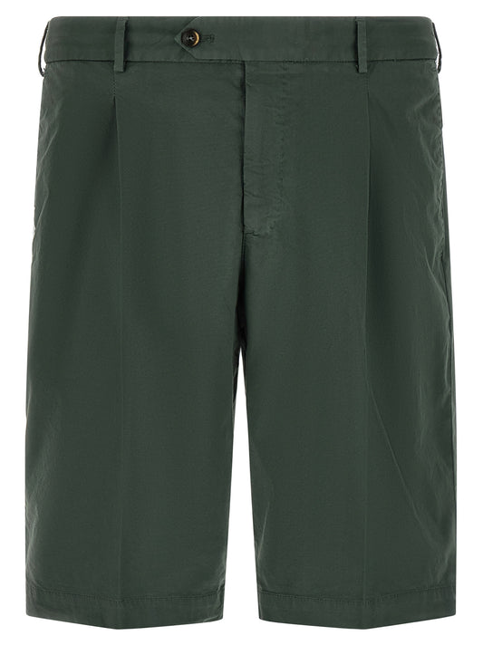 Bicolor Cotton Bermuda Shorts