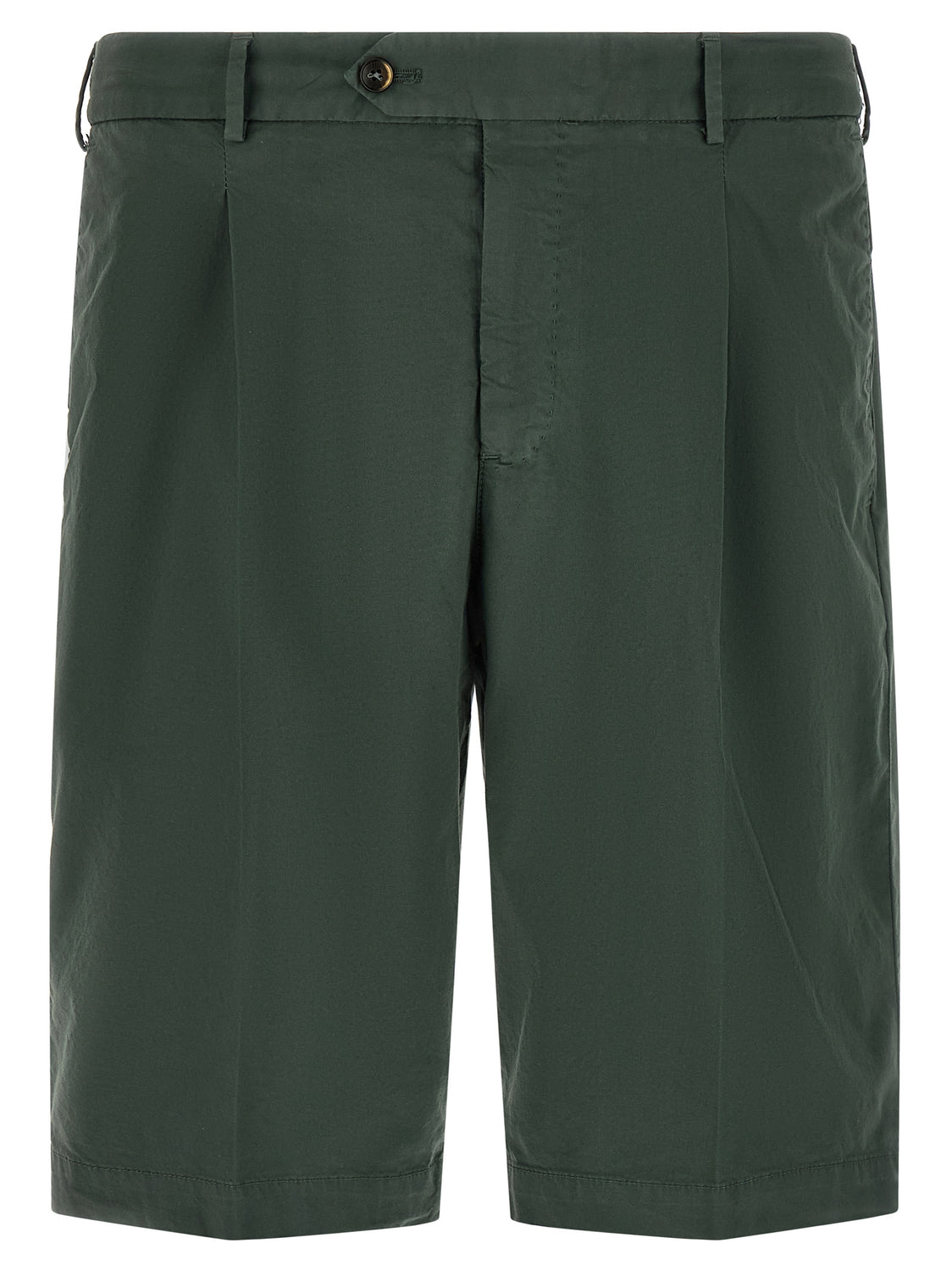 Bicolor Cotton Bermuda Shorts
