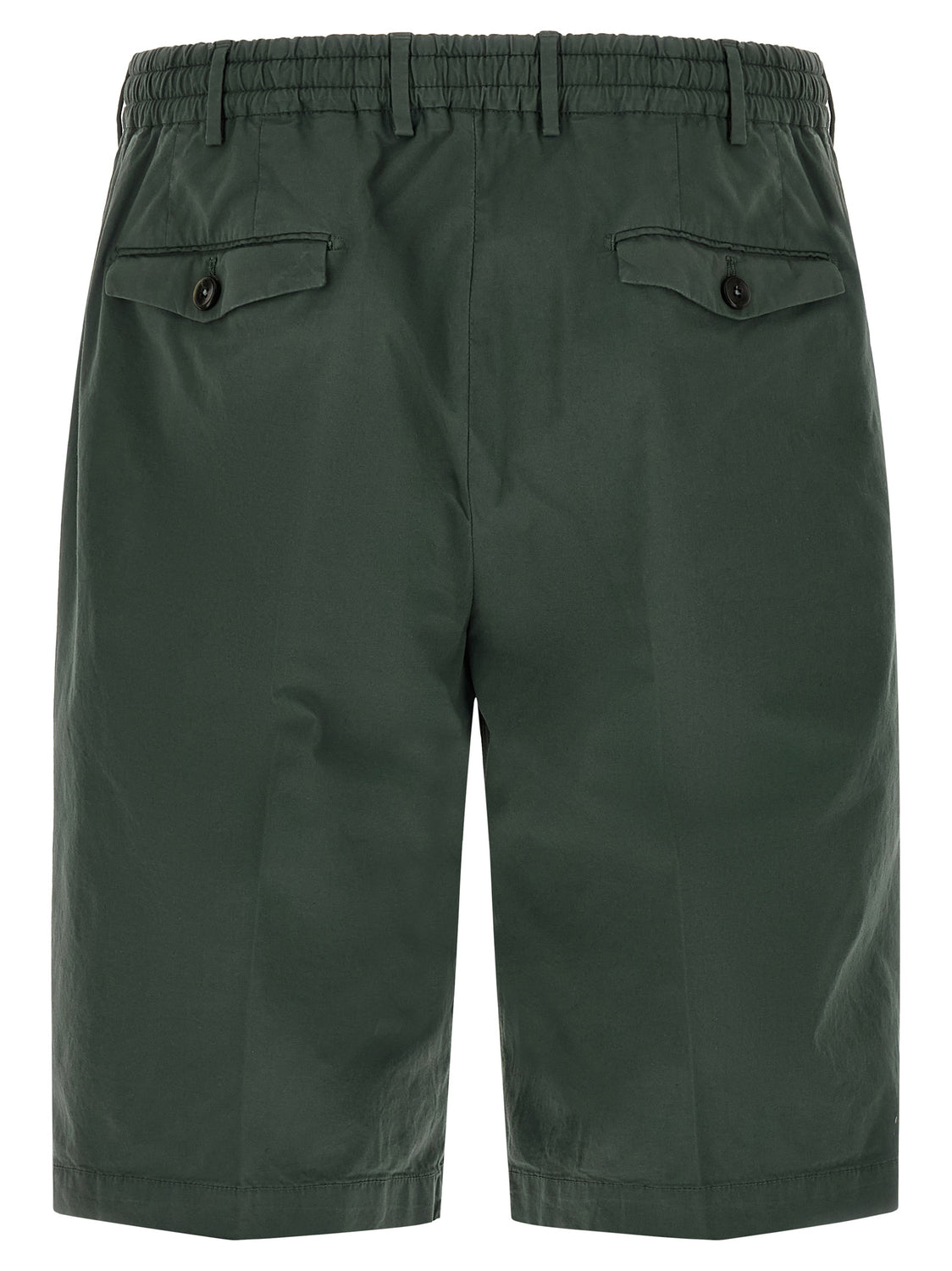 Bicolor Cotton Bermuda Shorts