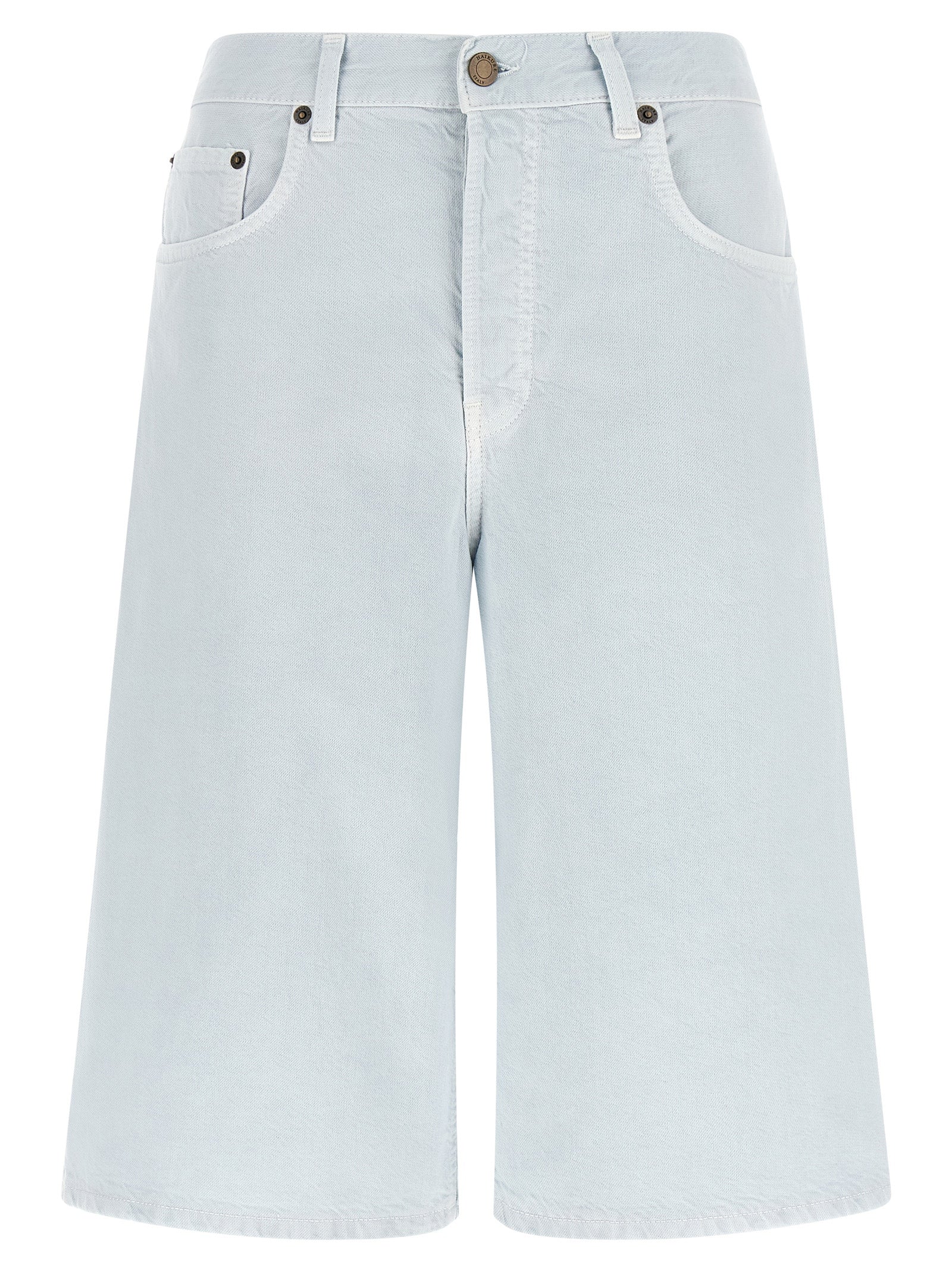 Blue Cotton Bermuda Shorts