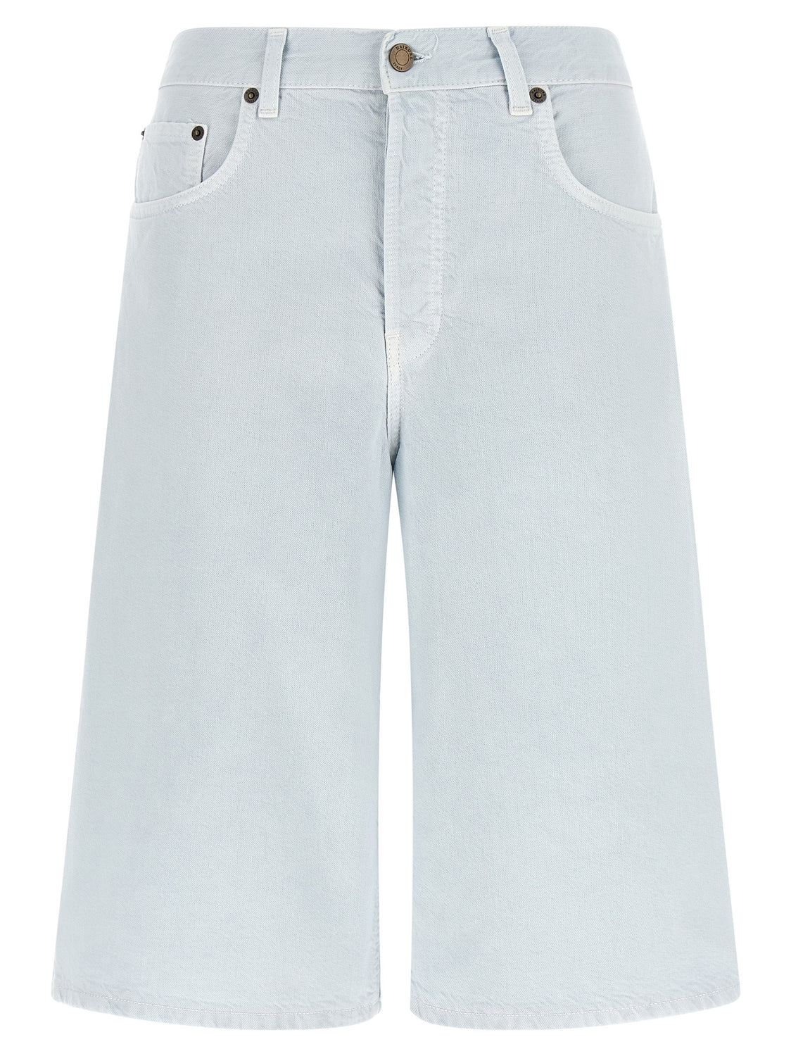 Blue Cotton Bermuda Shorts