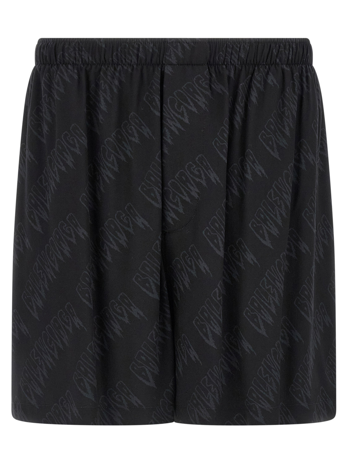 Black Viscose Bermuda Shorts
