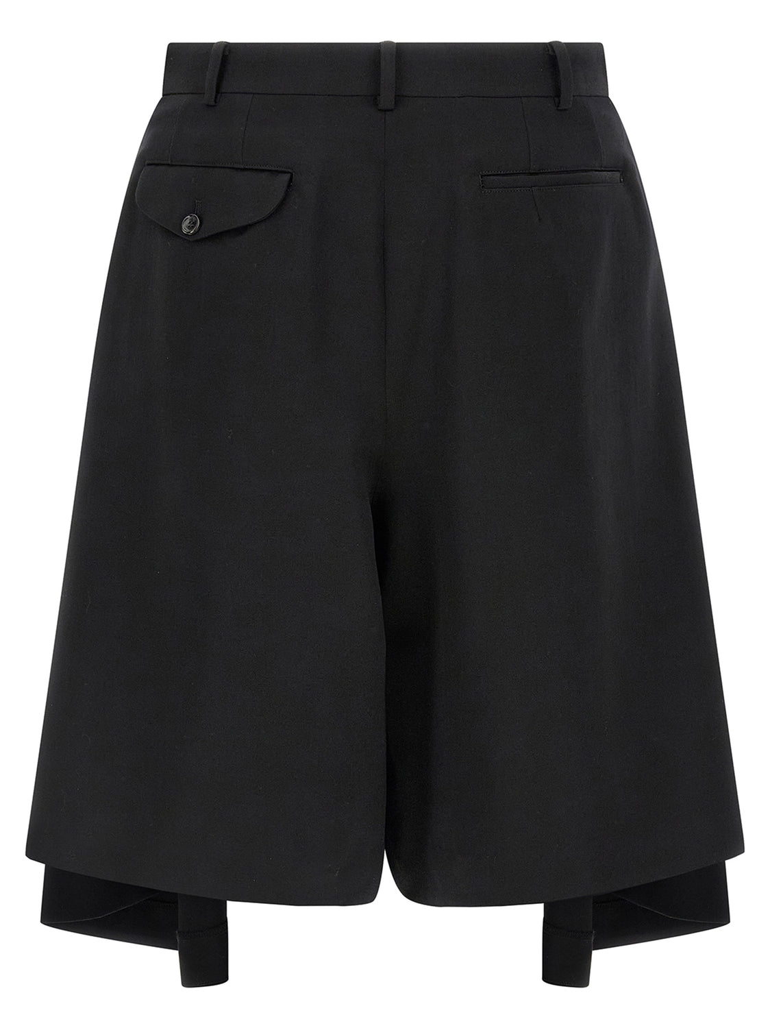 Black Wool Bermuda Shorts