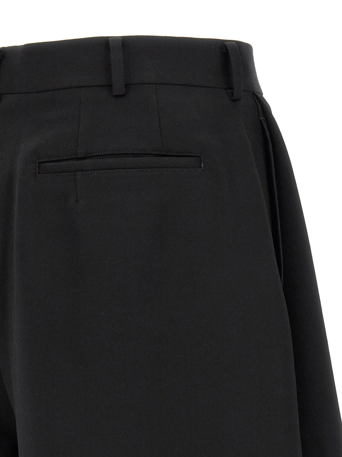 Black Wool Bermuda Shorts