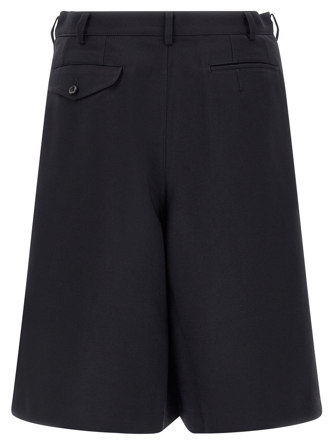 Blue Polyester Bermuda Shorts