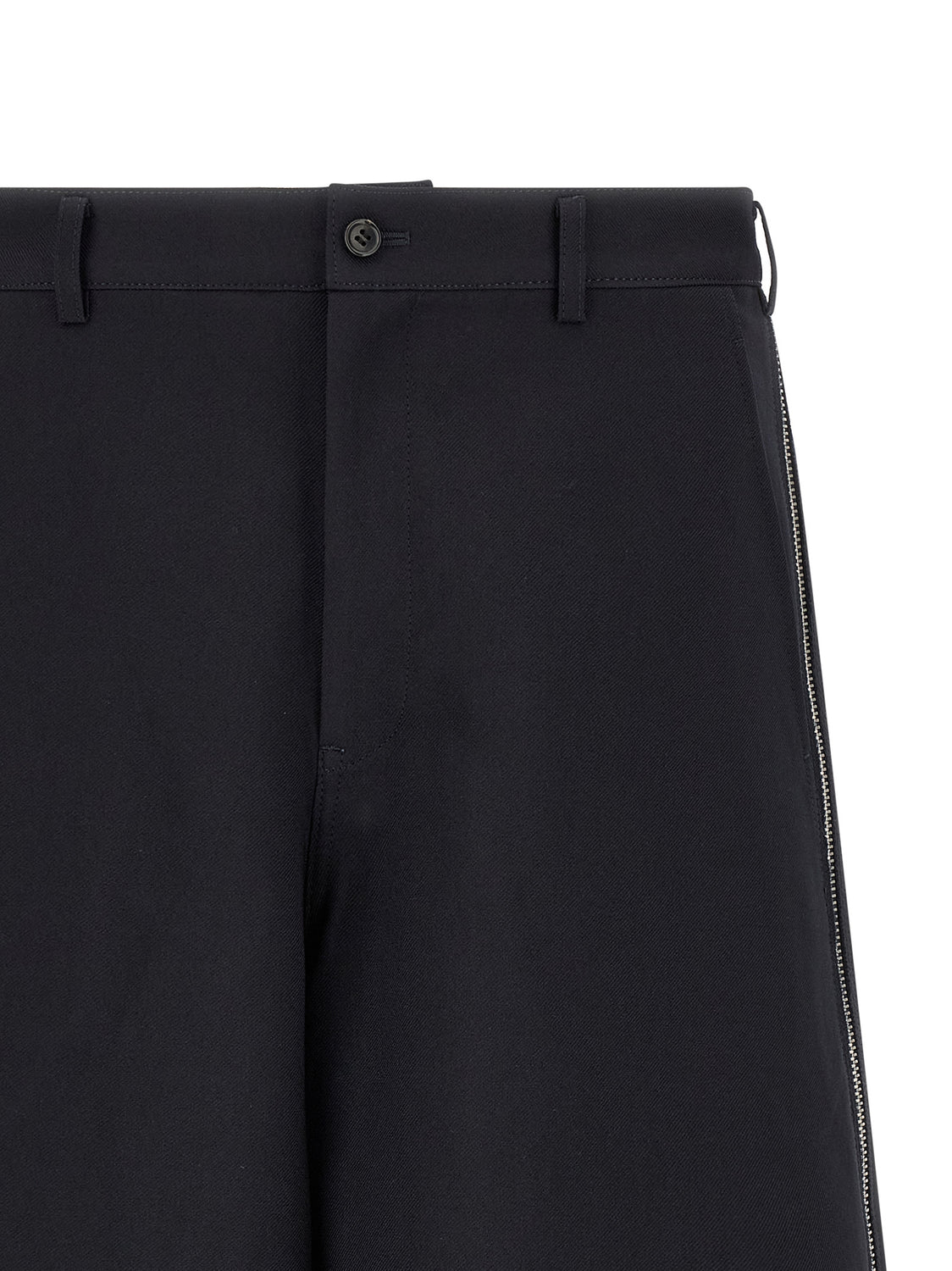 Blue Polyester Bermuda Shorts