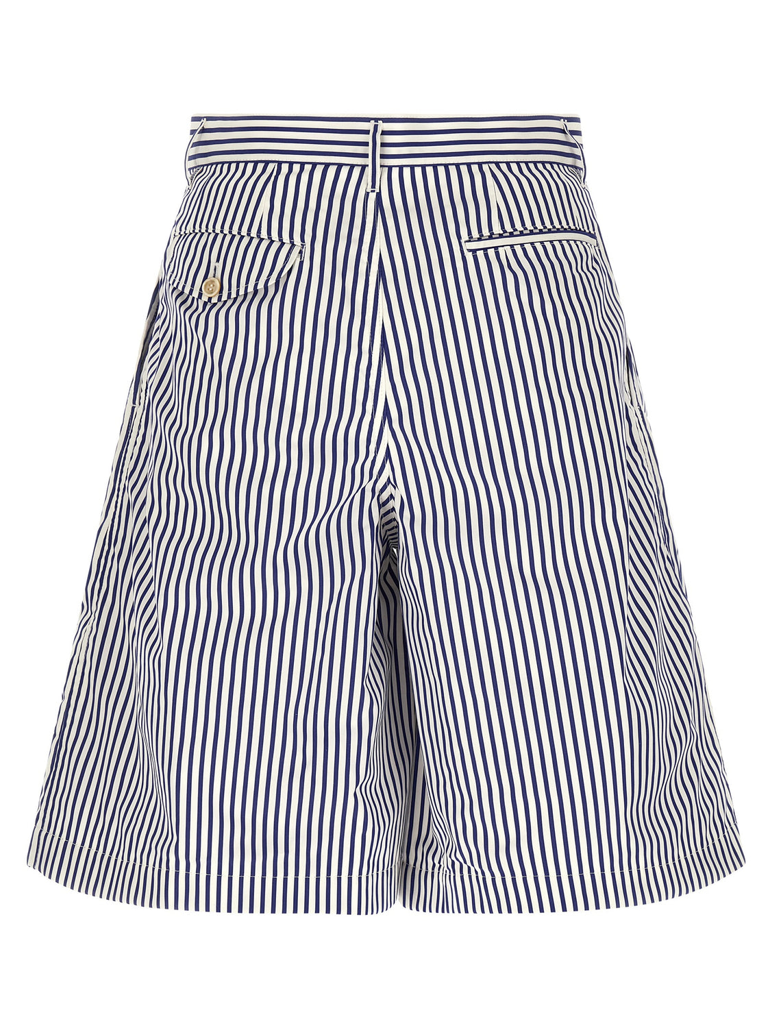 Blue Cotton Bermuda Shorts