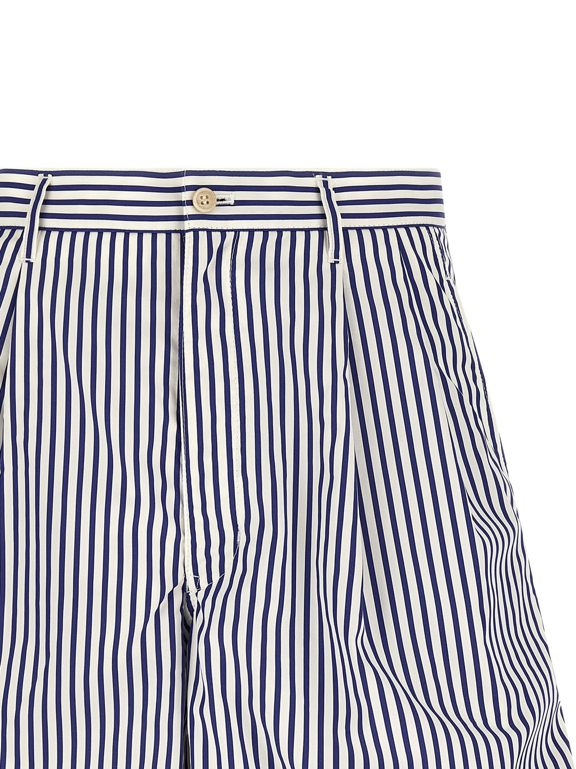 Blue Cotton Bermuda Shorts