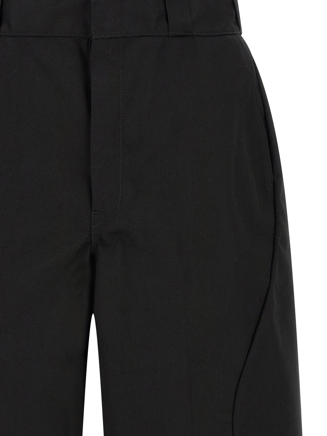 Black Polyester Bermuda Shorts
