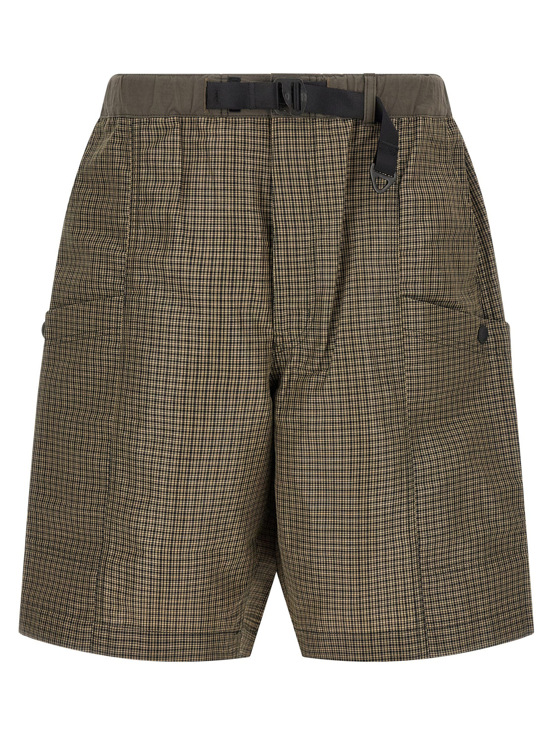 Bicolor Linen Bermuda Shorts