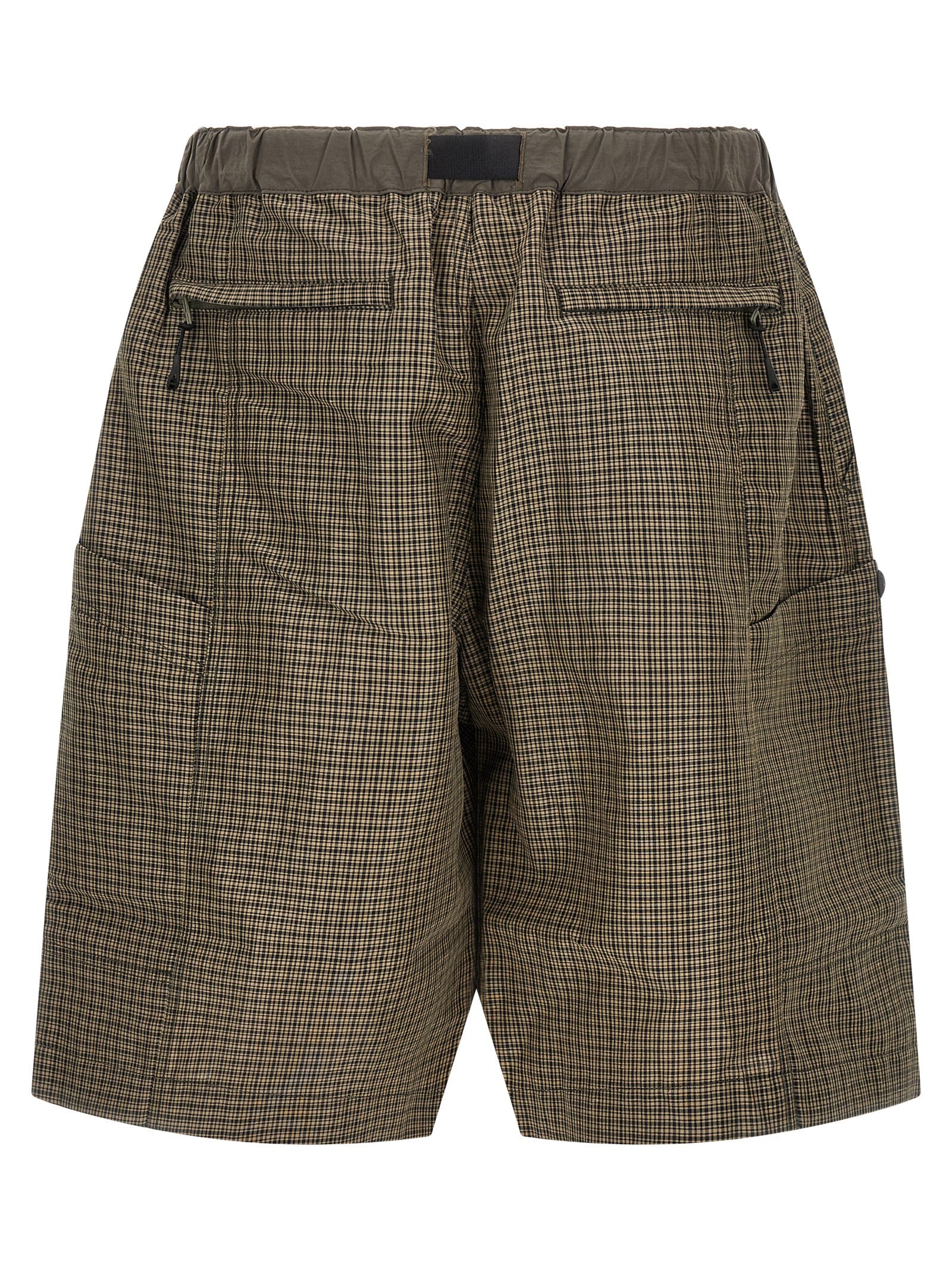 Bicolor Linen Bermuda Shorts