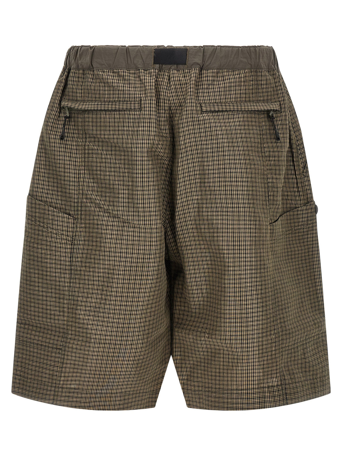 Bicolor Linen Bermuda Shorts