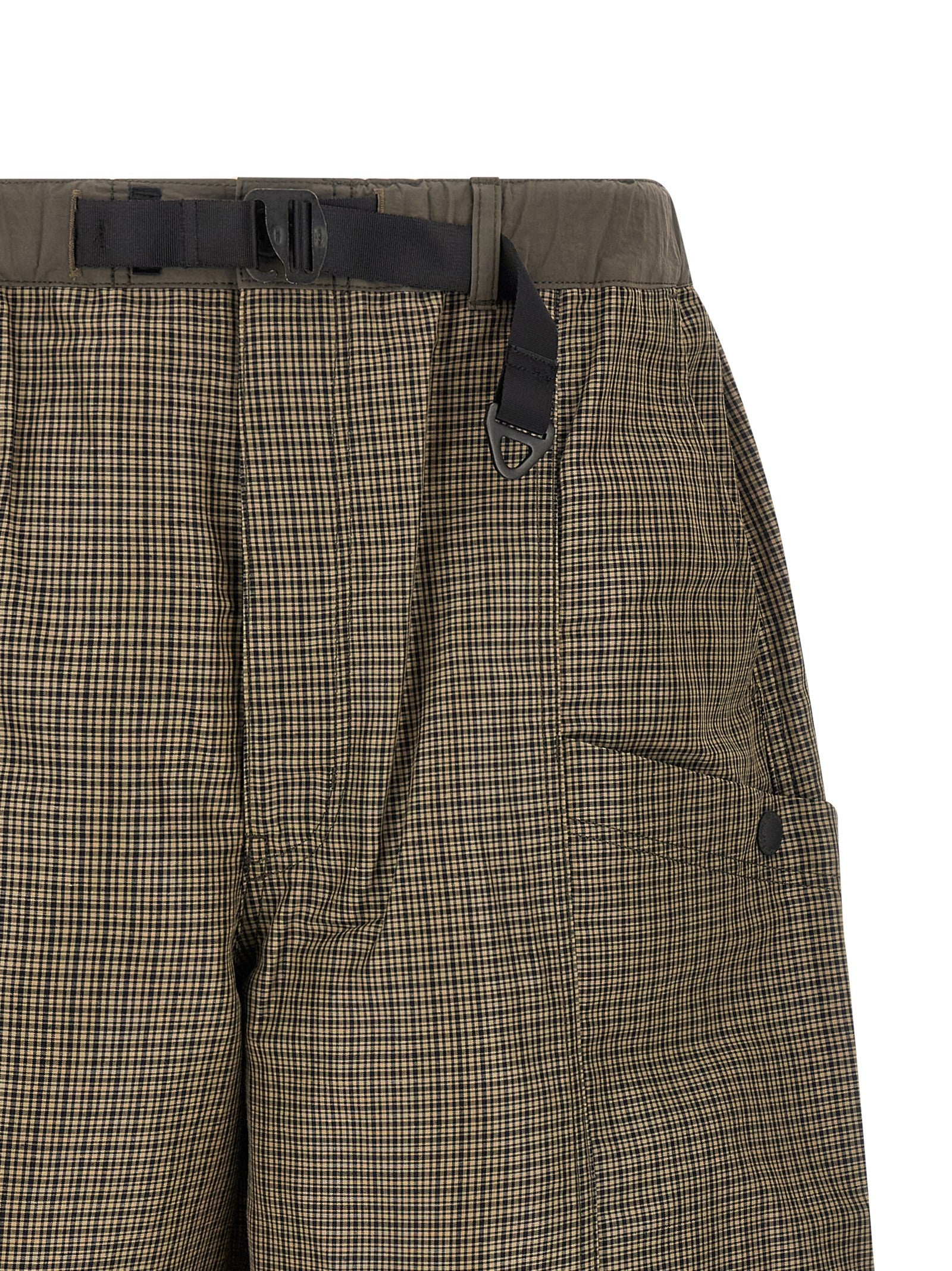 Bicolor Linen Bermuda Shorts