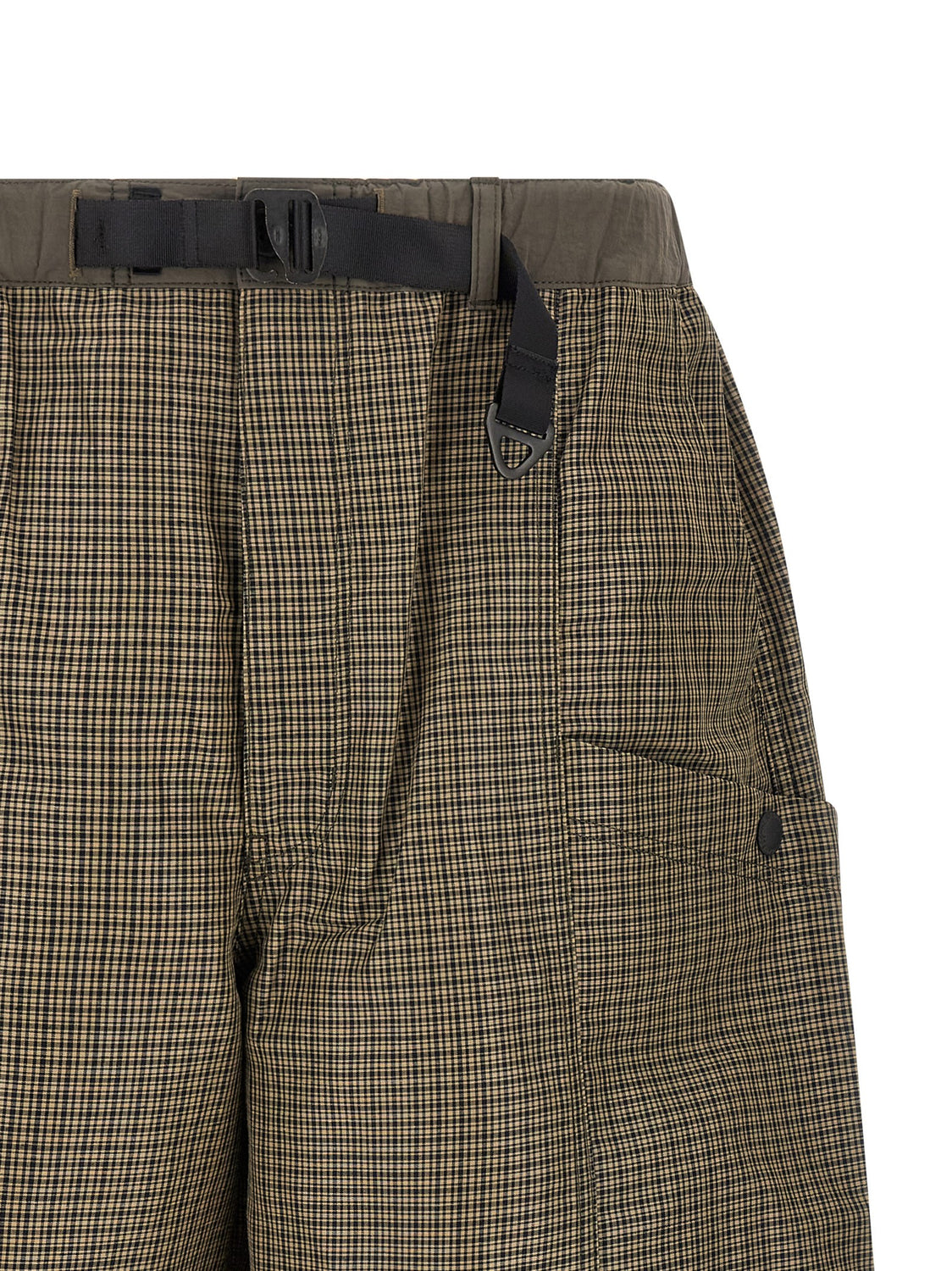 Bicolor Linen Bermuda Shorts