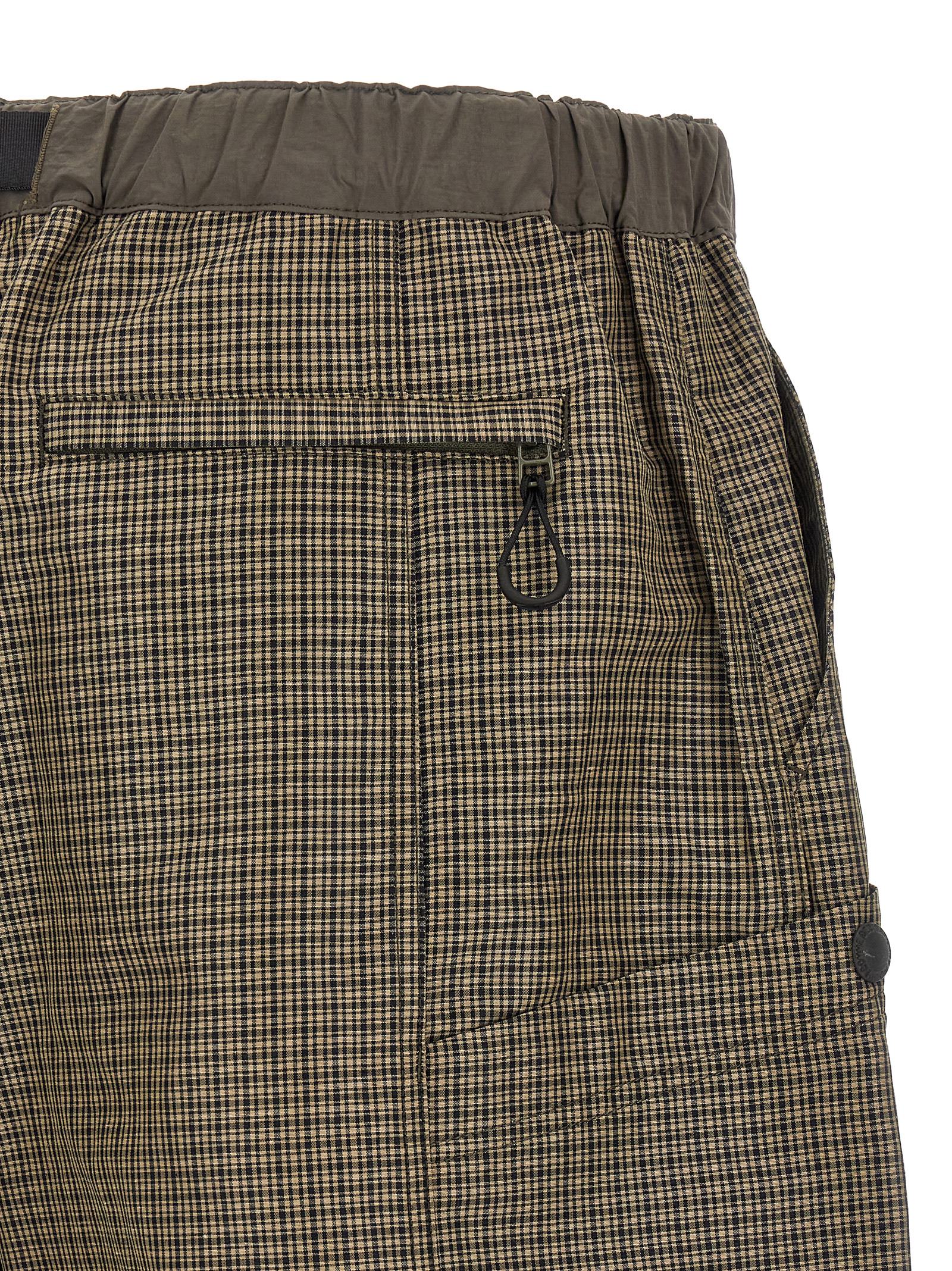 Bicolor Linen Bermuda Shorts