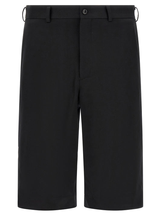 Black Wool Bermuda Shorts
