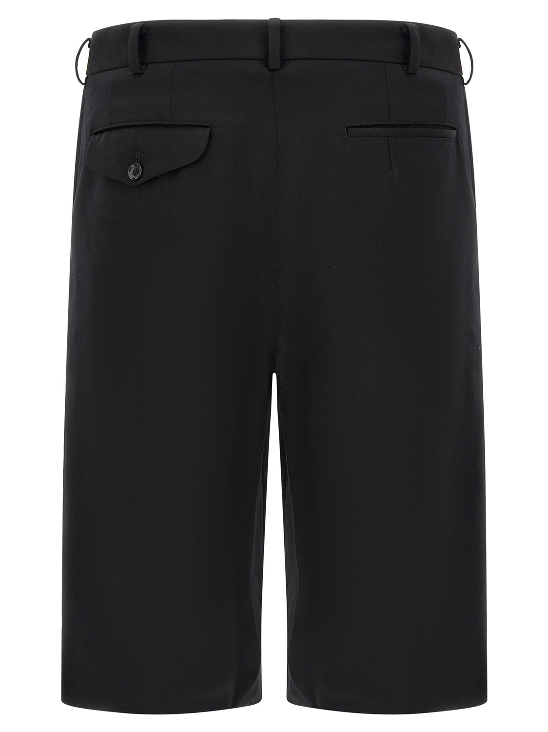 Black Wool Bermuda Shorts