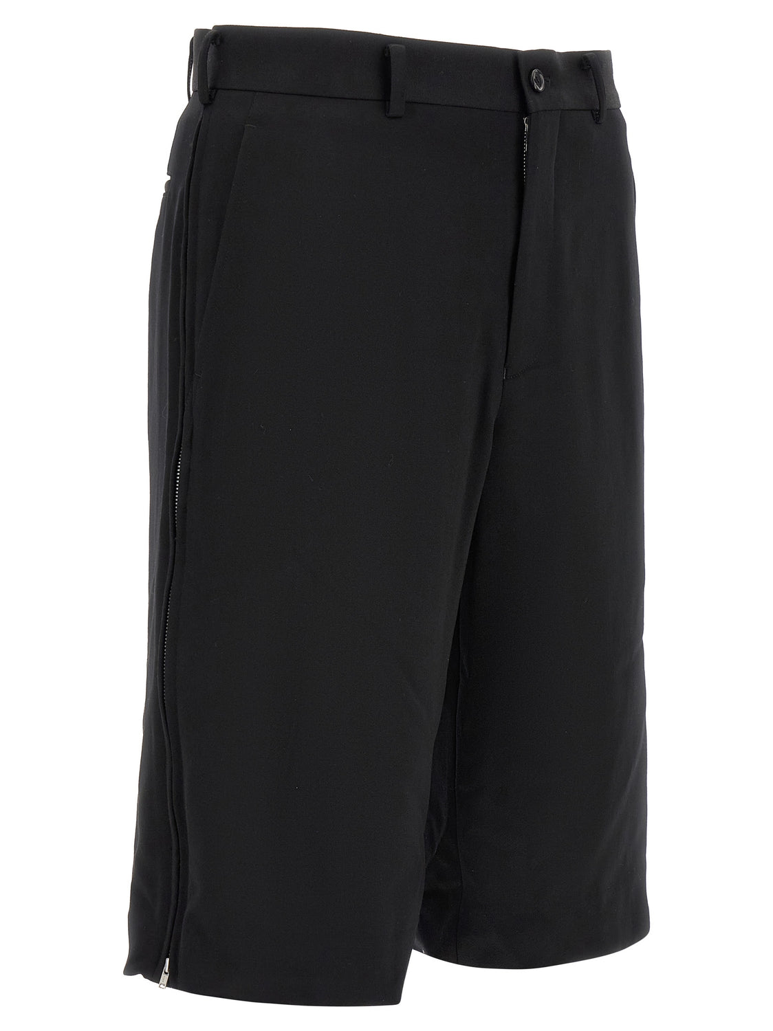 Black Wool Bermuda Shorts
