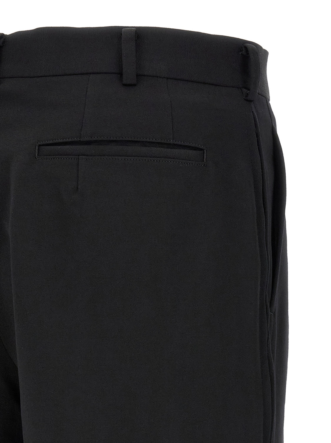 Black Wool Bermuda Shorts