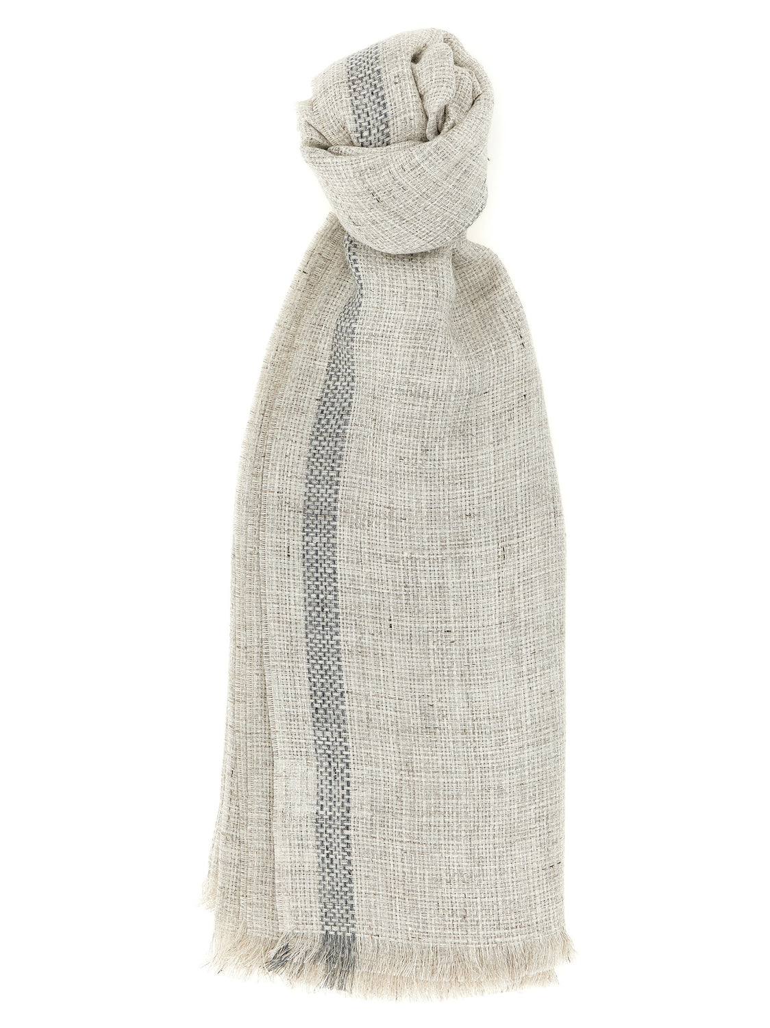 Gray Linen Scarf