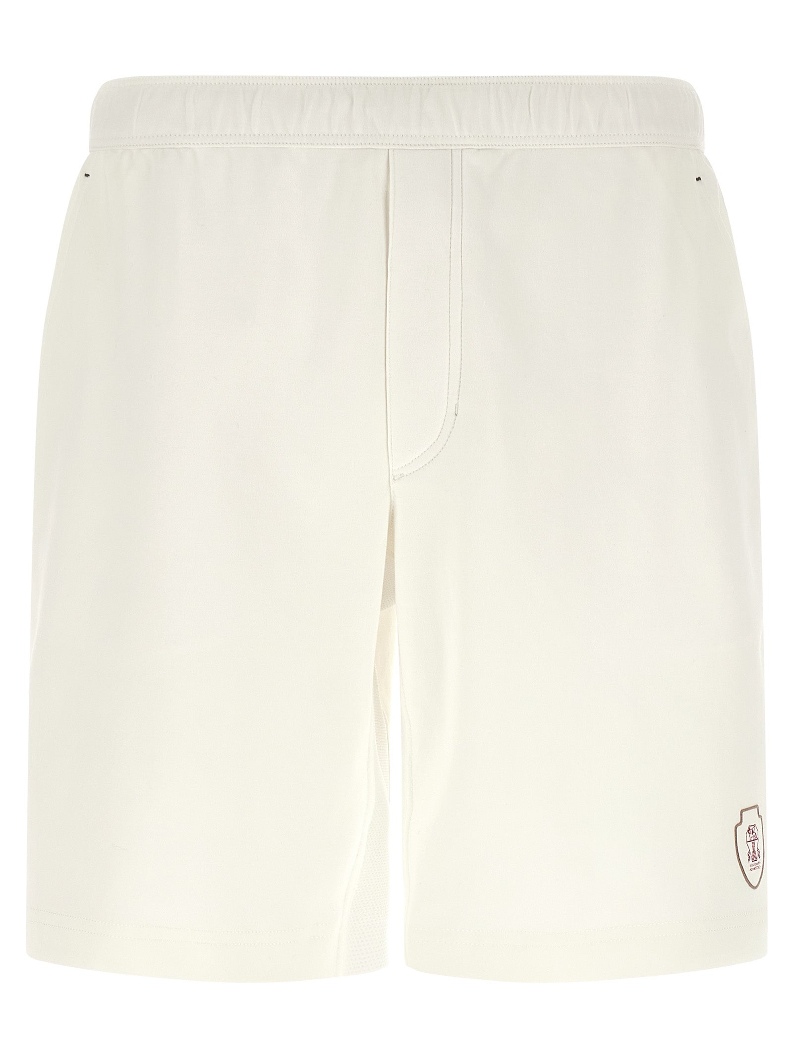 White Cotton Bermuda Shorts