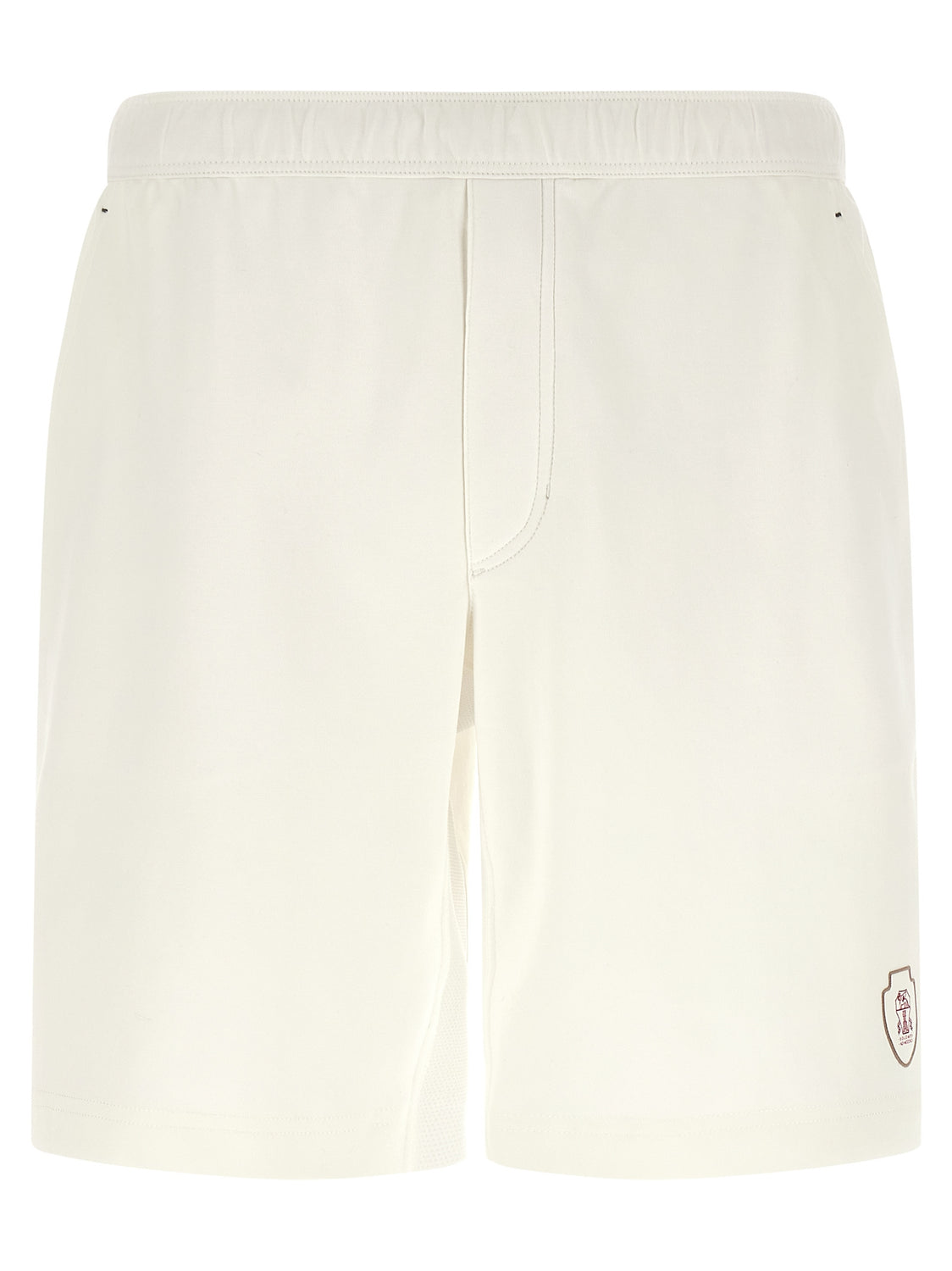 White Cotton Bermuda Shorts