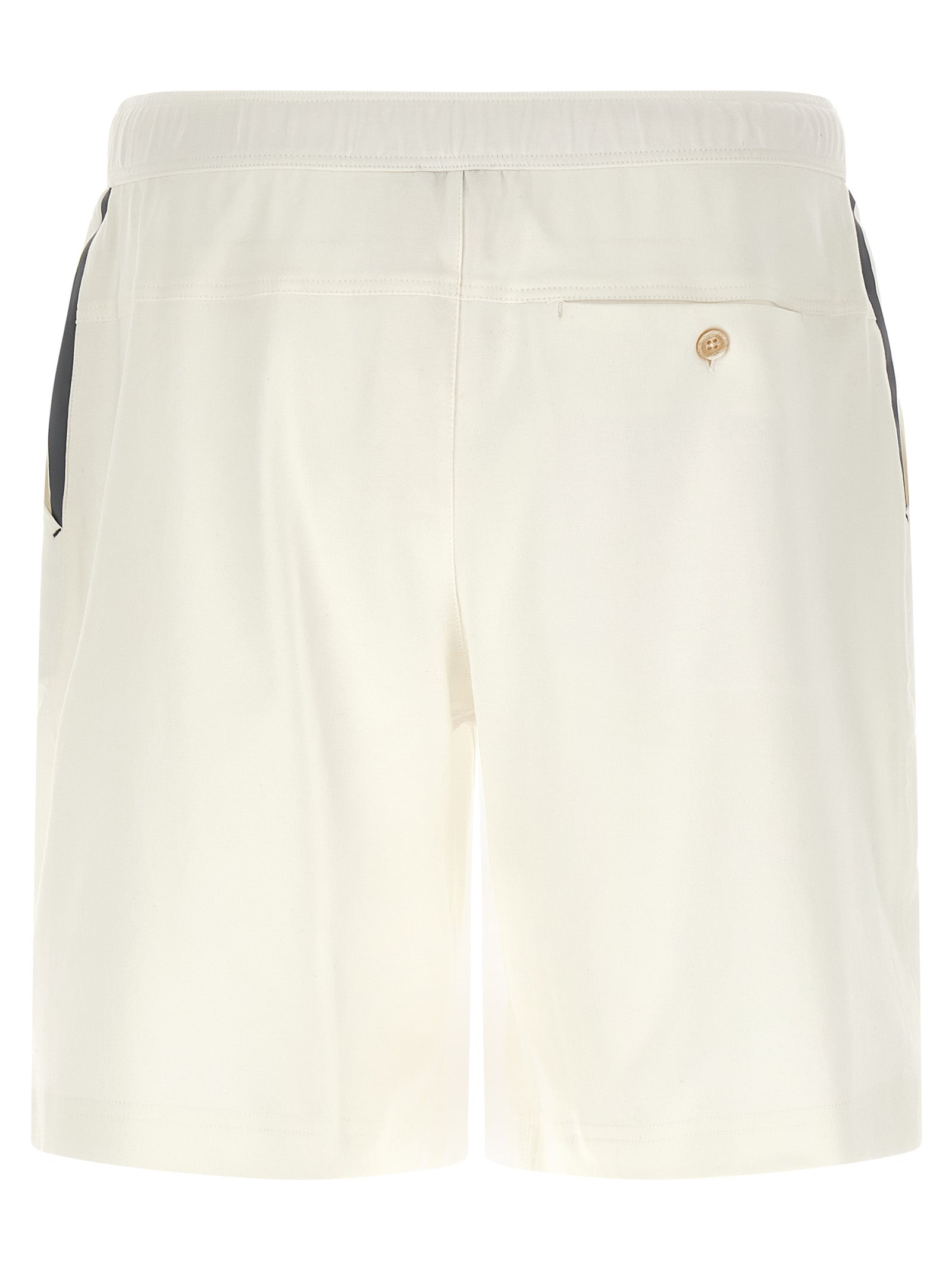 White Cotton Bermuda Shorts