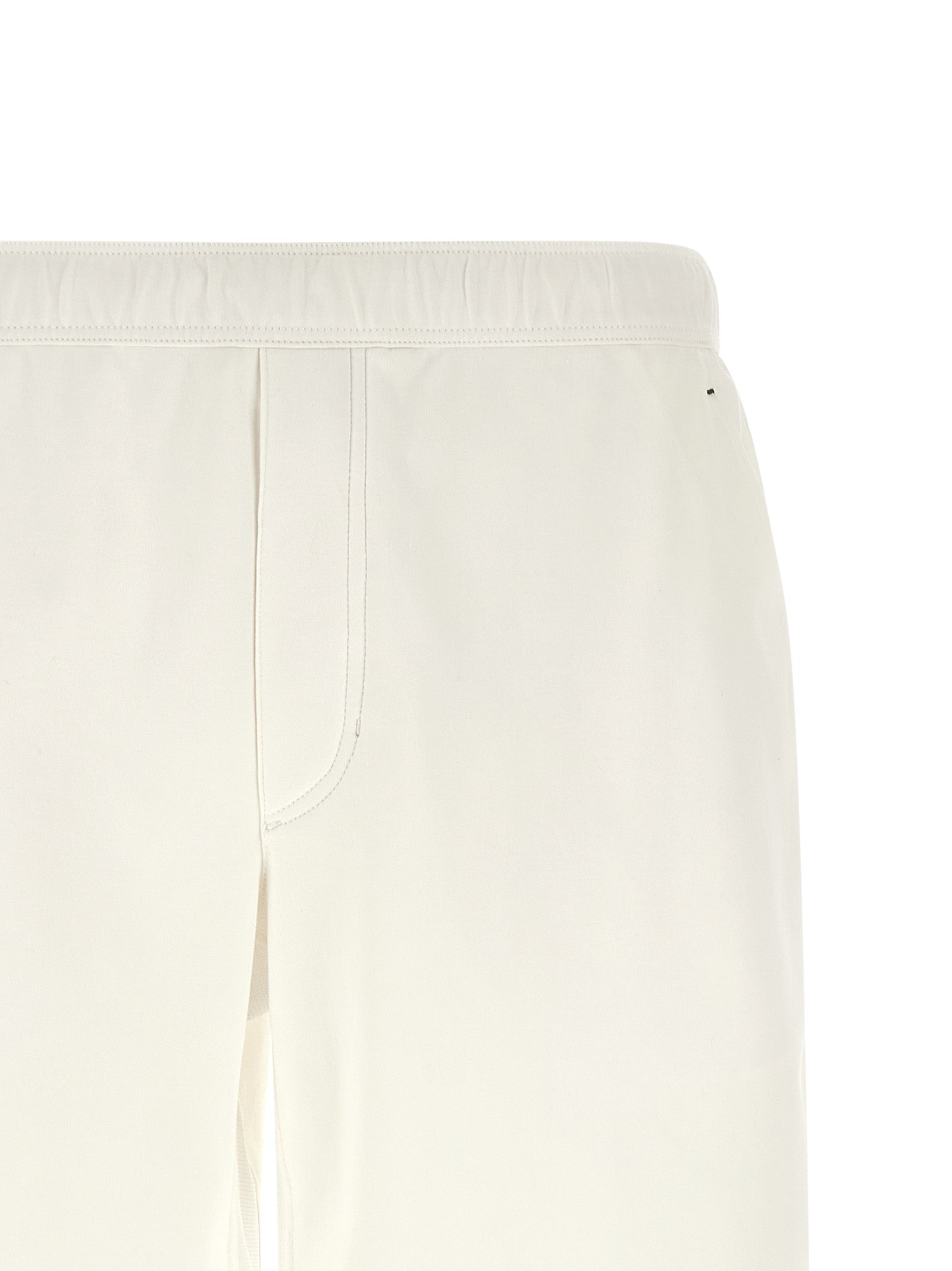 White Cotton Bermuda Shorts