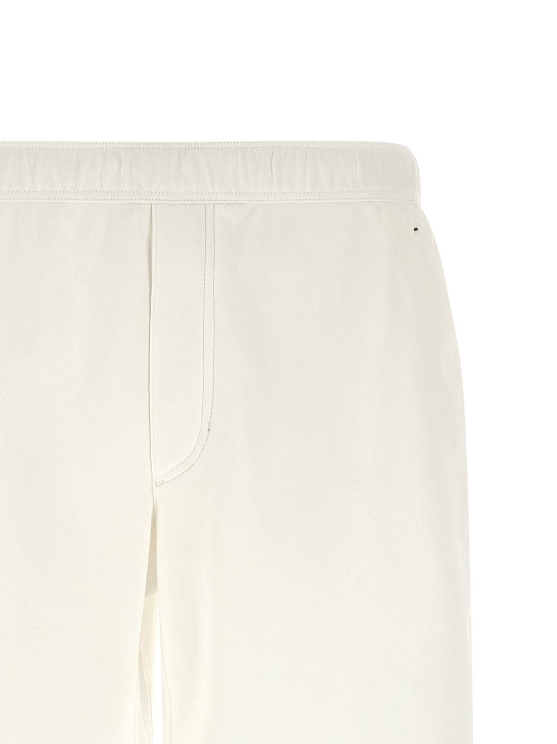 White Cotton Bermuda Shorts