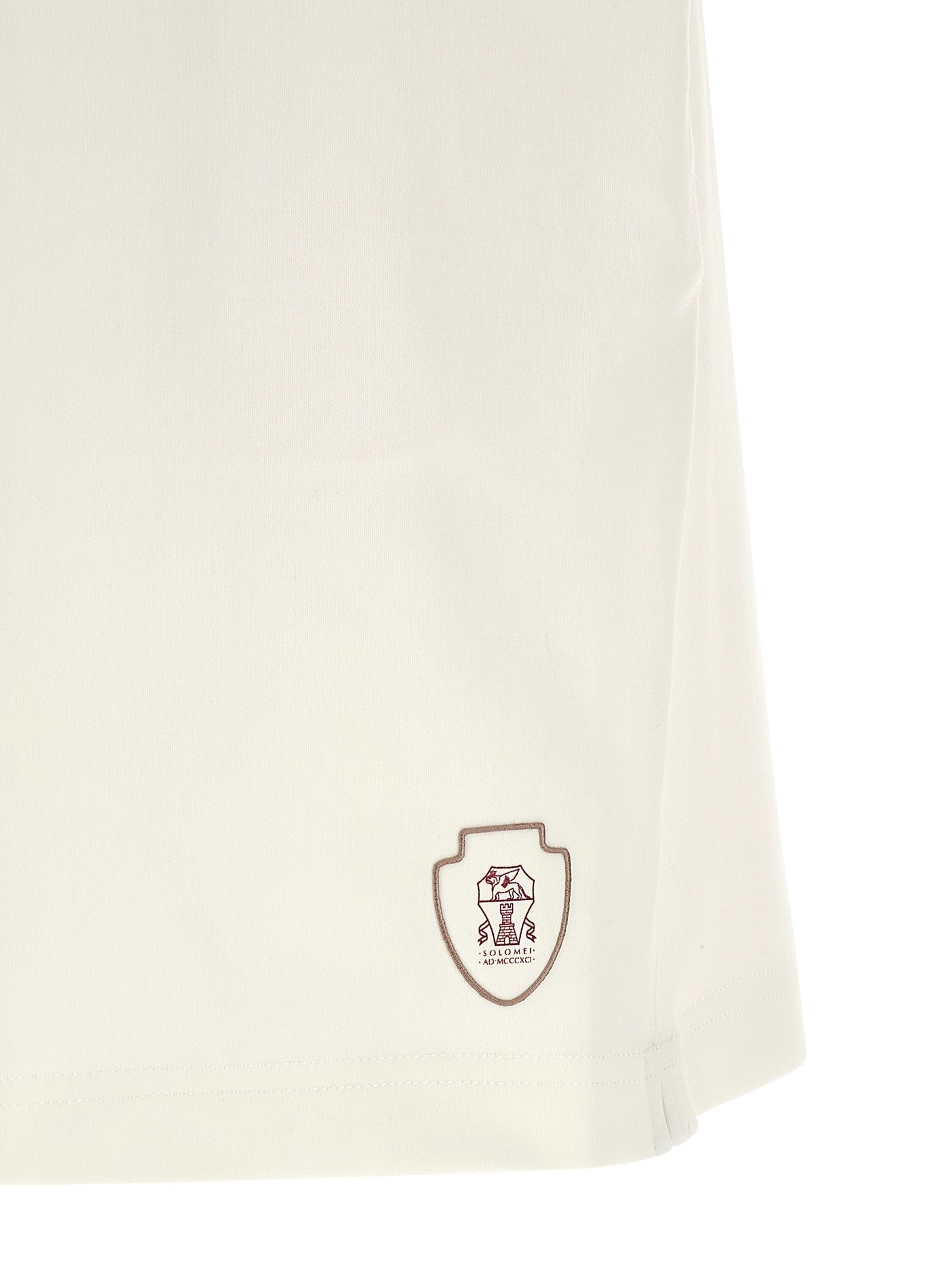 White Cotton Bermuda Shorts