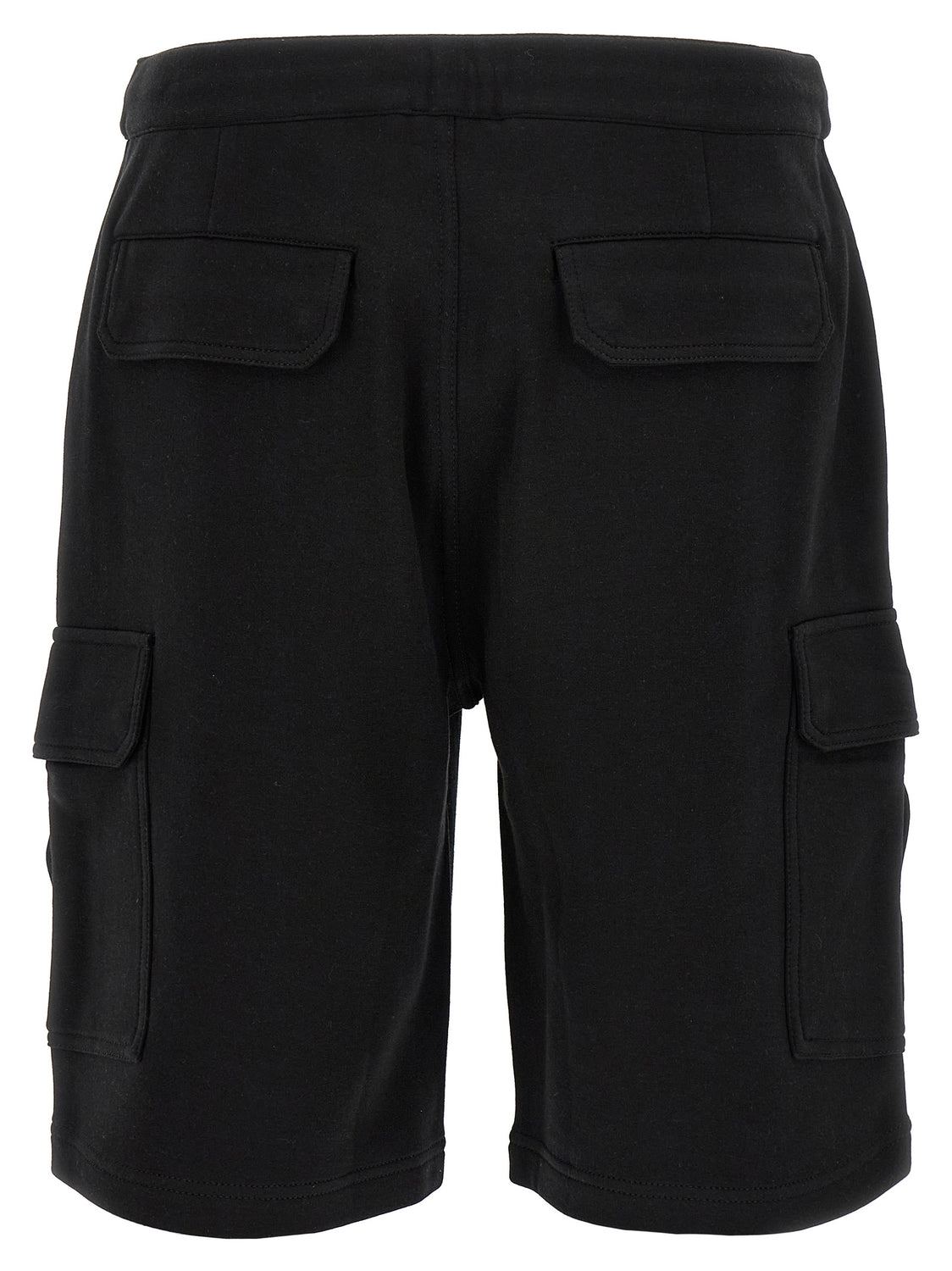 Black Cotton Bermuda Shorts
