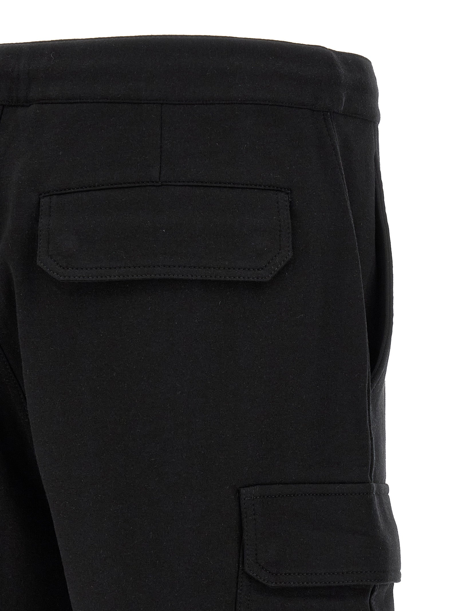 Black Cotton Bermuda Shorts