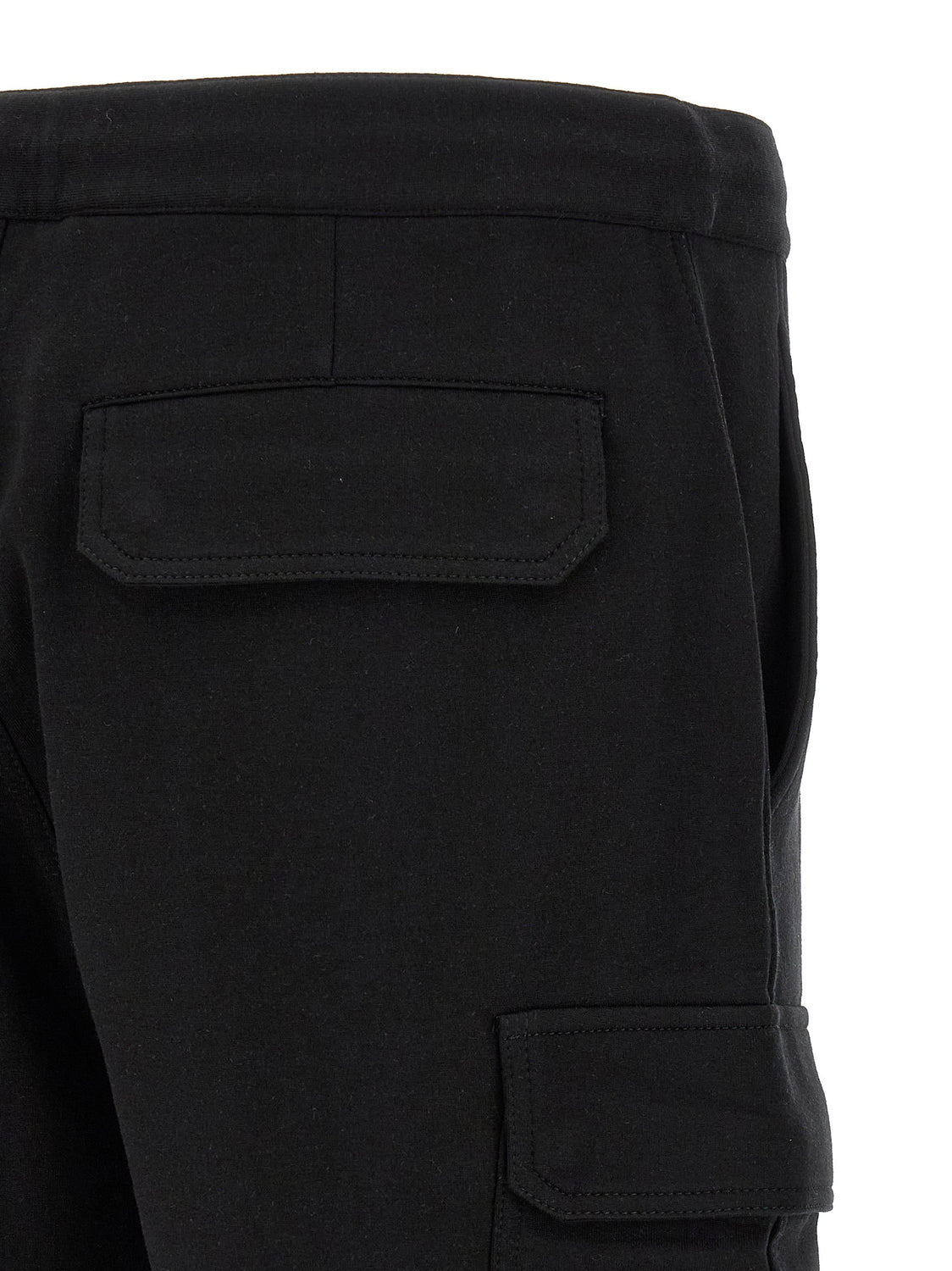 Black Cotton Bermuda Shorts