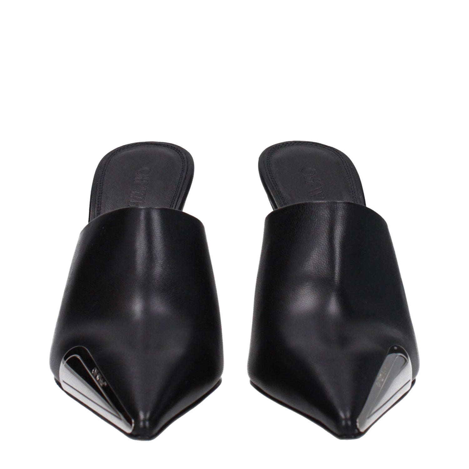 Black Leather High Heel Pumps