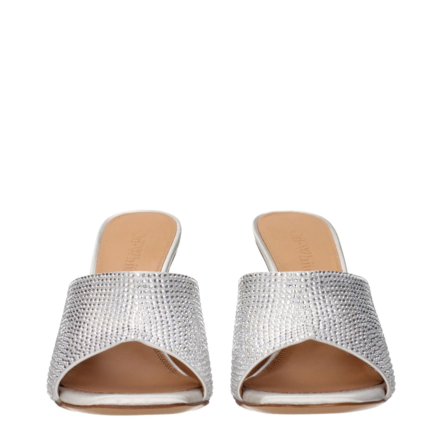 Gray Satin Stiletto Heel Sandals