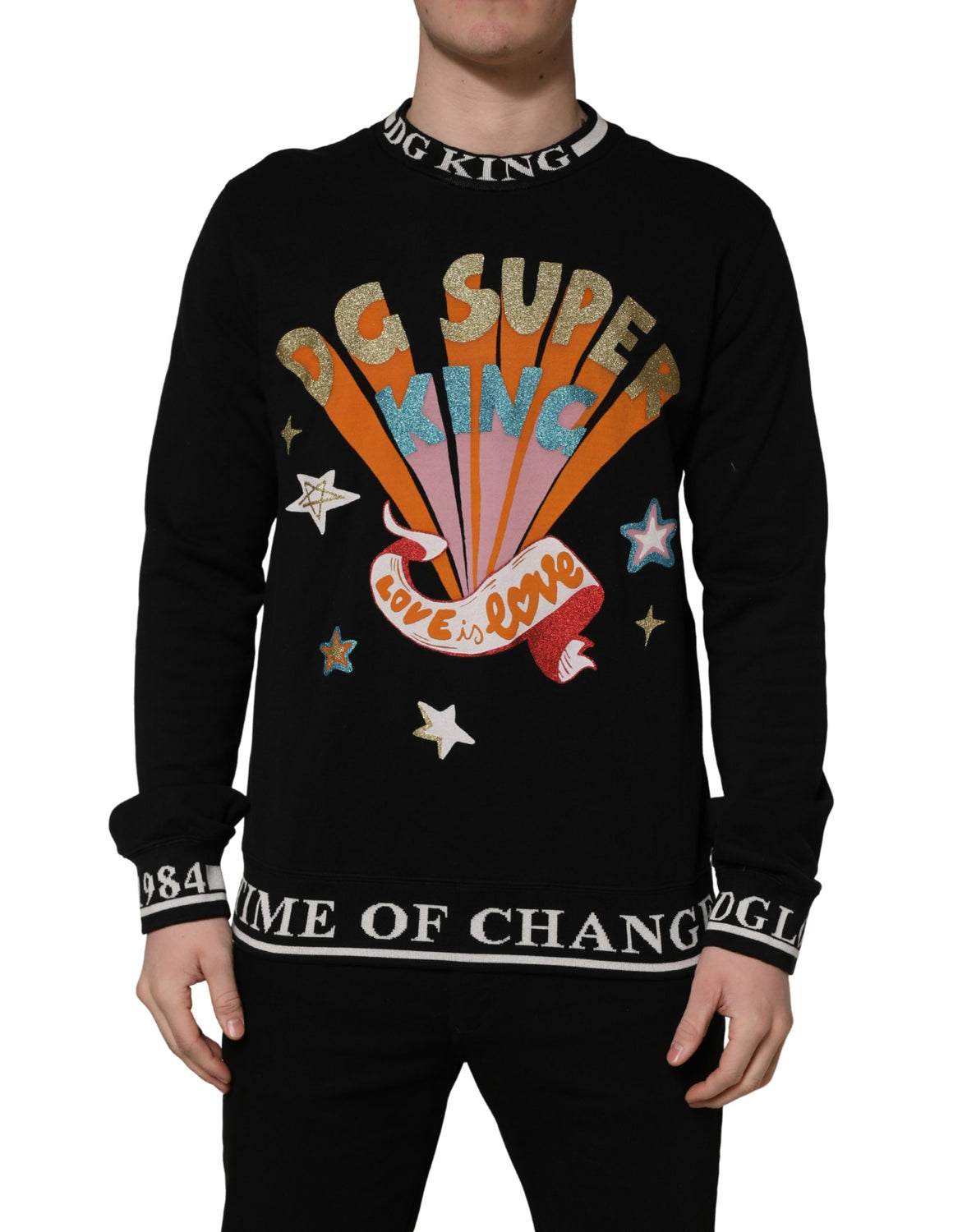 Black Super King Crew Neck Sweatshirt Sweater