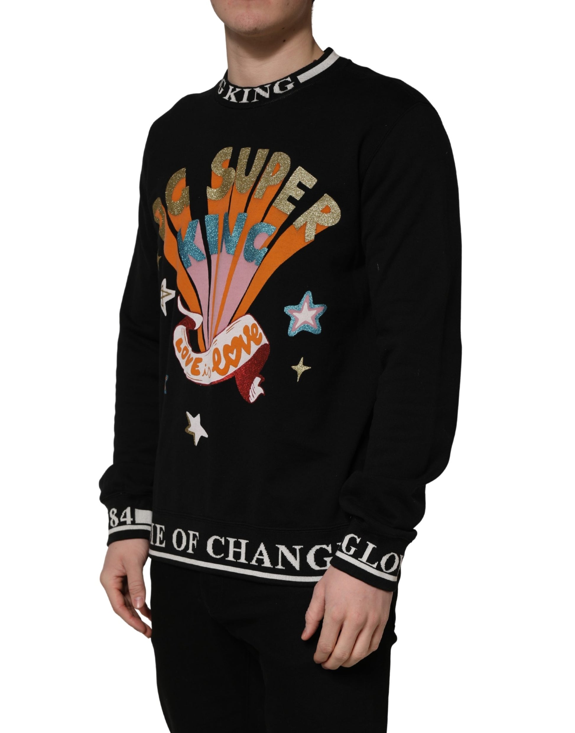 Black Super King Crew Neck Sweatshirt Sweater