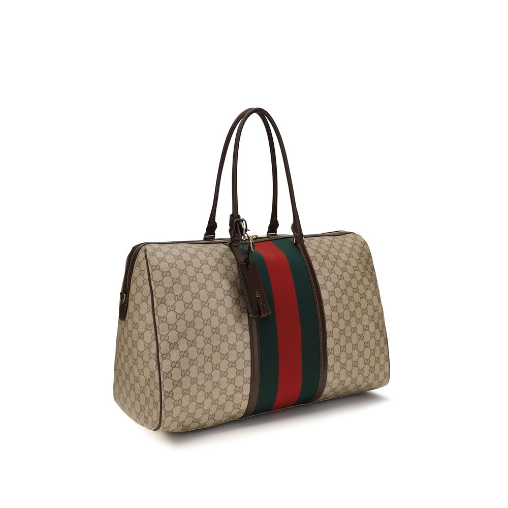 Beige Cotton Shoulder Bag