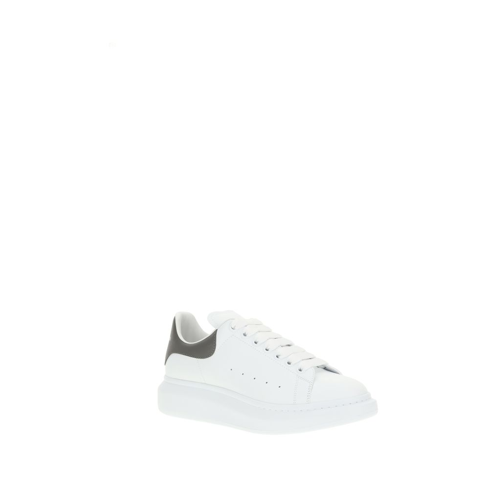 White Calf Leather Bos Taurus Platform Sneakers