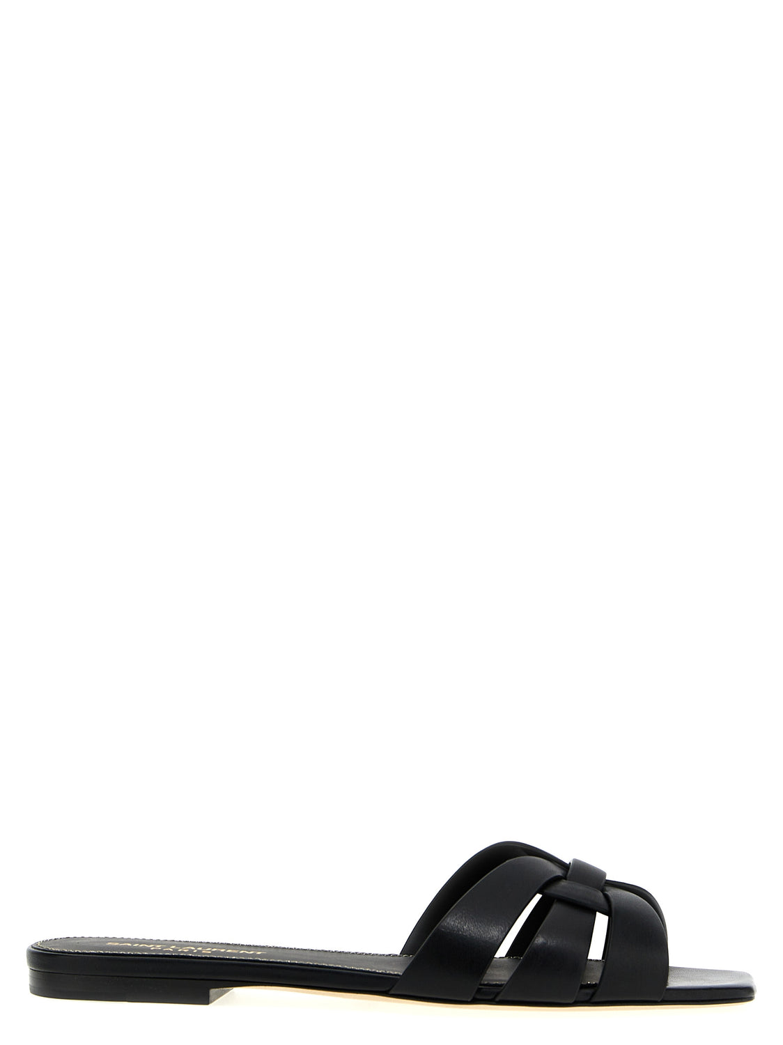 Black Calfskin Slides