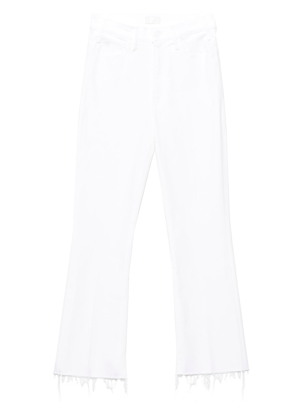 White Cotton Flared Jeans